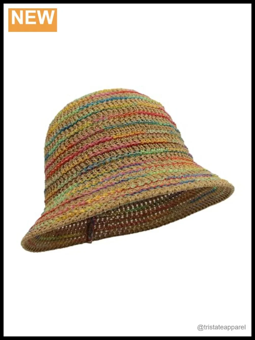 Packable Knitted Straw Bucket Hat for Women Sun Protection Travel Beach Hat